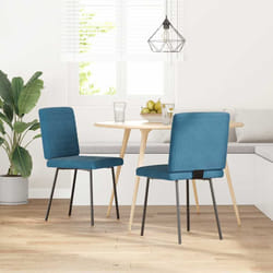 vidaXL Sedie da Pranzo 2 pz Blu in Velluto