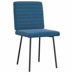 vidaXL Sedie da Pranzo 2 pz Blu in Velluto - Vista aggiuntiva 3