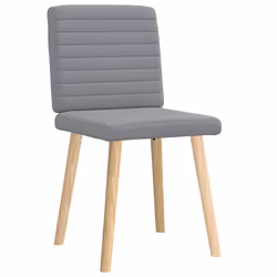 vidaXL Sedie da Pranzo 2 pz Grigio Chiaro in Tessuto - Vista aggiuntiva 3