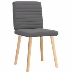 vidaXL Sedie da Pranzo 2 pz Grigio Scuro in Tessuto - Vista aggiuntiva 3