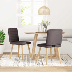 vidaXL Sedie da Pranzo 2 pz Marrone Scuro in Tessuto
