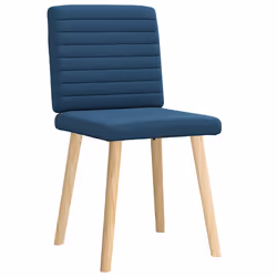 vidaXL Sedie da Pranzo 2 pz Blu in Tessuto - Vista aggiuntiva 3