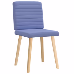 vidaXL Sedie da Pranzo 2 pz Blu Jeans in Tessuto - Vista aggiuntiva 3