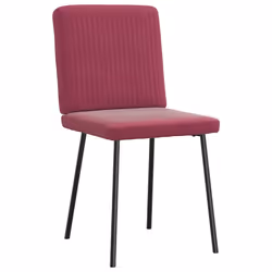 vidaXL Sedie da Pranzo 2 pz Rosso Vino in Velluto - Vista aggiuntiva 3