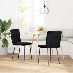 vidaXL Sedie da Pranzo 2 pz Nere in Velluto