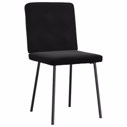 vidaXL Sedie da Pranzo 2 pz Nere in Velluto - Vista aggiuntiva 3