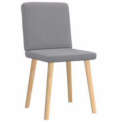 vidaXL Sedie da Pranzo 2 pz Grigio Chiaro in Tessuto - Vista aggiuntiva 3