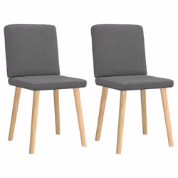 vidaXL Sedie da Pranzo 2 pz Grigio Scuro in Tessuto - Vista aggiuntiva 2