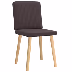 vidaXL Sedie da Pranzo 2 pz Marrone Scuro in Tessuto - Vista aggiuntiva 3