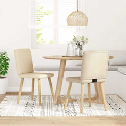 Vidaxl - Sedie da Pranzo 2 pz Crema in Tessuto 131475