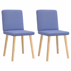 vidaXL Sedie da Pranzo 2 pz Blu Jeans in Tessuto - Vista aggiuntiva 2