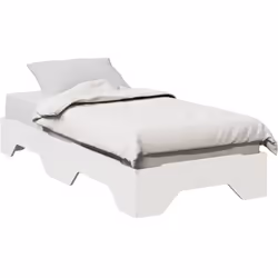 Questa struttura letto impilabile in legno offre una soluzione pratica e poco ingombrante per ogni casa. Telaio stabile e dur ...