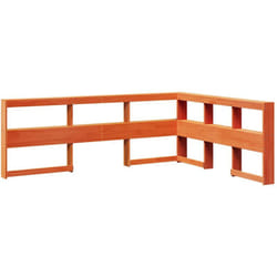 Testiera Libreria a l Marrone Cera 140cm Legno Massello di Pino Vidaxl
