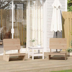 Sedie da Giardino 2 pz 60x64x70,5 cm Legno Massello di Pino Vidaxl 315164
