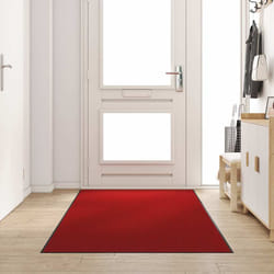 vidaXL Tappetino Altro Rosso e Nero 120 x 250 cm Poliammide e PVC
