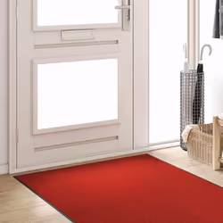 vidaXL Tappetino Altro Rosso e Nero 120 x 250 cm Poliammide e PVC - Vista aggiuntiva 3