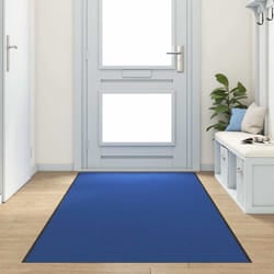 vidaXL Tappetino Altro Blu e Nero 120 x 350 cm Poliammide e PVC