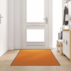 vidaXL Tappetino Altro Arancione e Nero 120 x 250 cm Poliammide e PVC