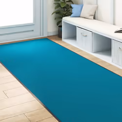 vidaXL Tappetino Altro Ciano e Nero 120 x 350 cm Poliammide e PVC - Vista aggiuntiva 3