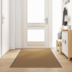 vidaXL Tappetino Altro Crema e Nero 120 x 350 cm Poliammide e PVC