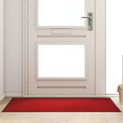 vidaXL Tappetino Altro Rosso e Nero 90 x 150 cm Polipropilene e vinile