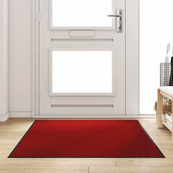 vidaXL Tappetino Rosso e Nero 120 x 180 cm Polipropilene e vinile
