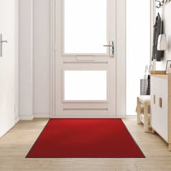 vidaXL Tappetino Rosso e Nero 120 x 300 cm Polipropilene e vinile