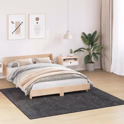 vidaXL Tappeto Shaggy Antiscivolo Grigio scuro 200 x 200 cm PP - Vista aggiuntiva 3