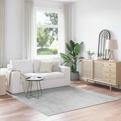 vidaXL Tappeto Shaggy Antiscivolo Grigio 200 x 200 cm PP