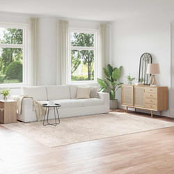 vidaXL Tappeto Shaggy Antiscivolo Crema 240 x 340 cm PP