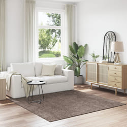 Vidaxl - Tappeto shaggy con supporto in lattice marrone 200x200 cm