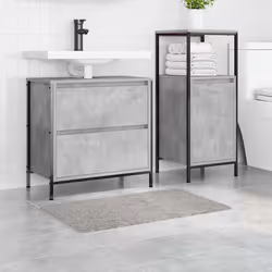 vidaXL Tappetino da bagno antiscivolo Grigio 50 x 80 cm PP - Vista aggiuntiva 3