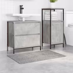 vidaXL Tappetino da bagno antiscivolo Grigio 60 x 90 cm PP - Vista aggiuntiva 3