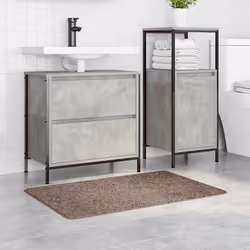 vidaXL Tappetino da bagno antiscivolo Marrone 60 x 90 cm PP - Vista aggiuntiva 3