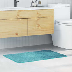 vidaXL Tappetino da bagno antiscivolo Turchese 60 x 90 cm PP