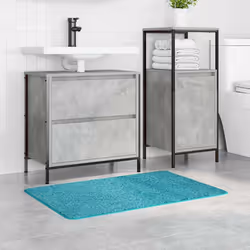 vidaXL Tappetino da bagno antiscivolo Turchese 60 x 90 cm PP - Vista aggiuntiva 3