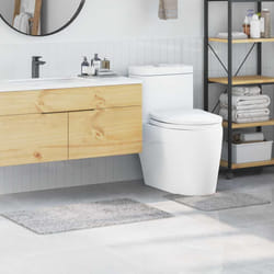 vidaXL Set di tappetini antiscivolo per il bagno 2 pcs Grigio PP