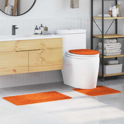 vidaXL Set di tappetini antiscivolo per il bagno 3 pcs Arancione