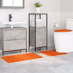 vidaXL Set di tappetini antiscivolo per il bagno 3 pcs Arancione - Vista aggiuntiva 3