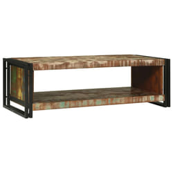 vidaXL Tavolino da salotto 120 x 50 x 38 cm legno massello di riciclo