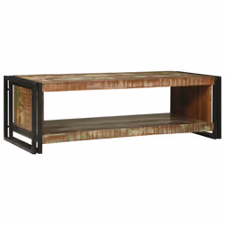 vidaXL Tavolino da salotto 120 x 50 x 38 cm legno massello di riciclo - Vista aggiuntiva 2