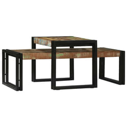 vidaXL Tavolino da salotto 2 pcs Multicolore legno massello di riciclo
