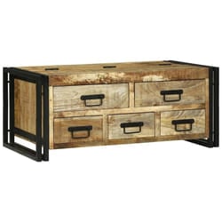 vidaXL Tavolino da salotto Marrone Legno massello di mango ruvido