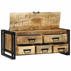 vidaXL Tavolino da salotto Marrone Legno massello di mango ruvido - Vista aggiuntiva 3