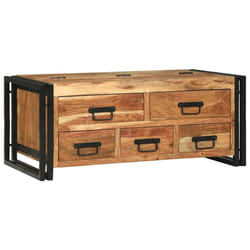 vidaXL Tavolino da salotto Marrone legno massello di acacia