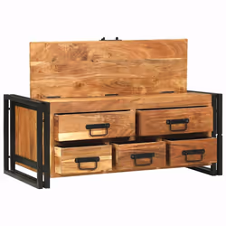 vidaXL Tavolino da salotto Marrone legno massello di acacia - Vista aggiuntiva 3