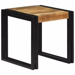 vidaXL Tavolo Nesting 3 pcs Legno massello di mango ruvido - Vista aggiuntiva 3