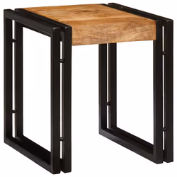 vidaXL Tavolo Nesting 3 pcs Legno di mango grezzo solido e un metallo - Vista aggiuntiva 3