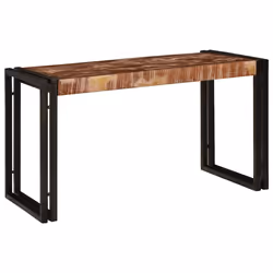 vidaXL Tavolo Nesting 3 pcs Marrone e nero legno massello di riciclo - Vista aggiuntiva 3