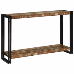 vidaXL Tavolo consolle 120 x 33 x 75 cm legno massello di riciclo - Vista aggiuntiva 2